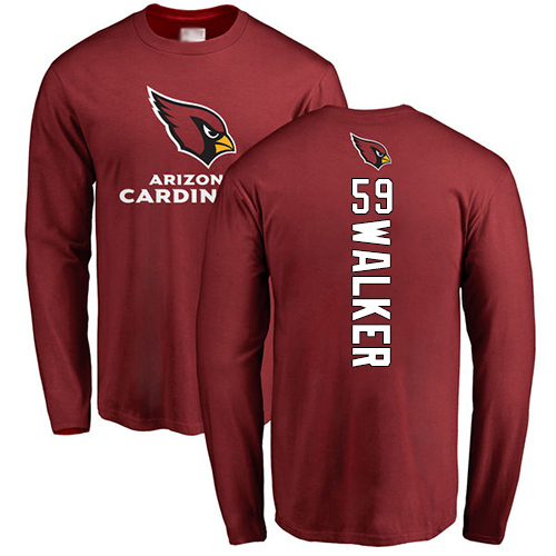 Arizona Cardinals Men Maroon Joe Walker Backer NFL Football #59 Long Sleeve T Shirt->nfl t-shirts->Sports Accessory